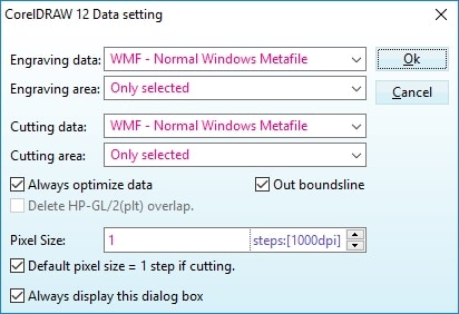 k40 laserdrw 3 settings