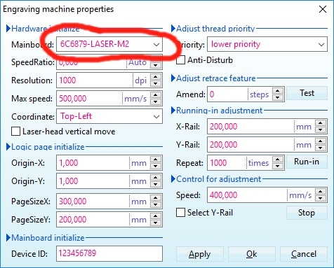 K40 laser machine setup 